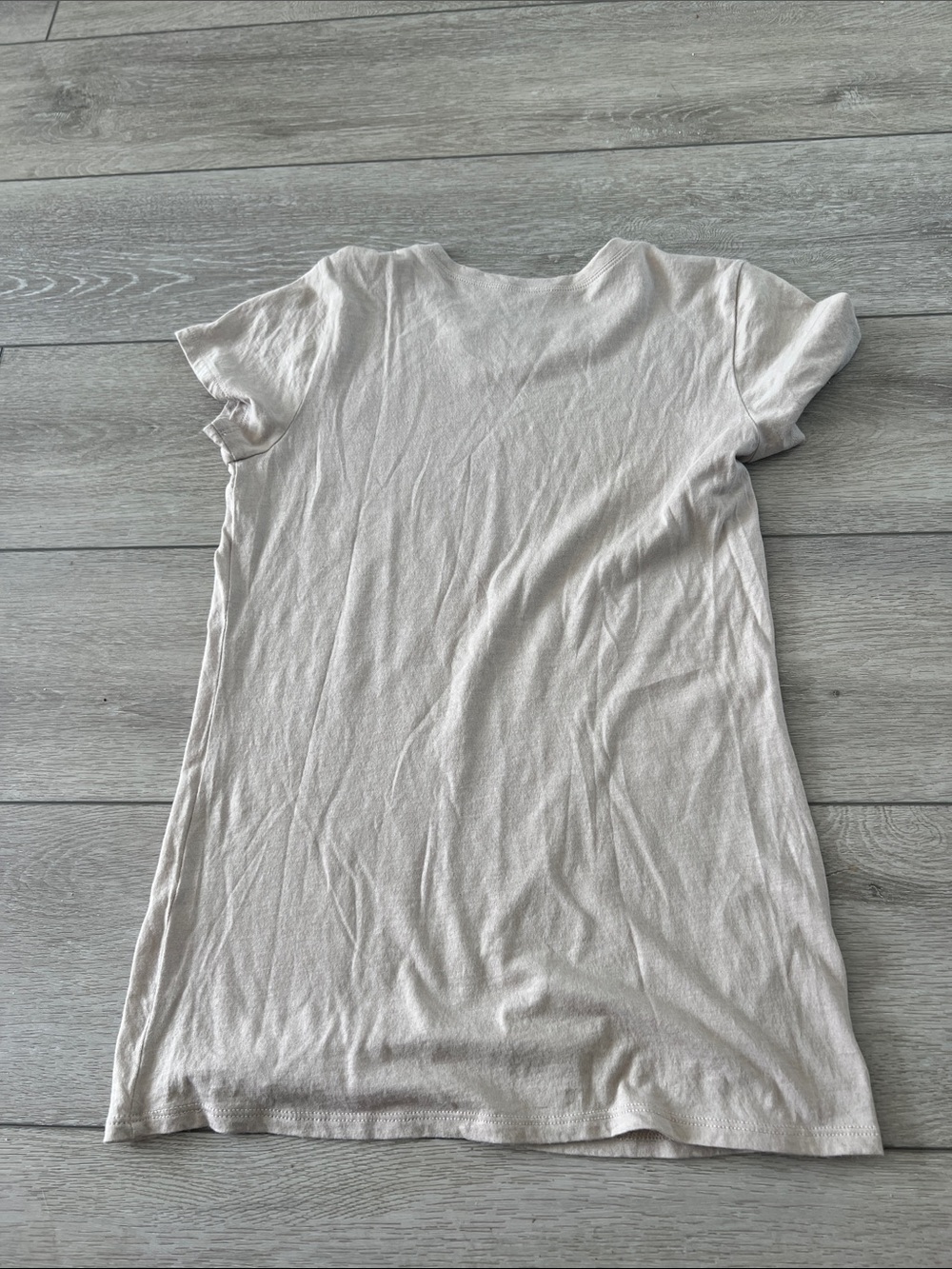 Vince set of 2 cotton neutral Short Sleeve Tees - White & Light Beige small - Picture 6 of 6